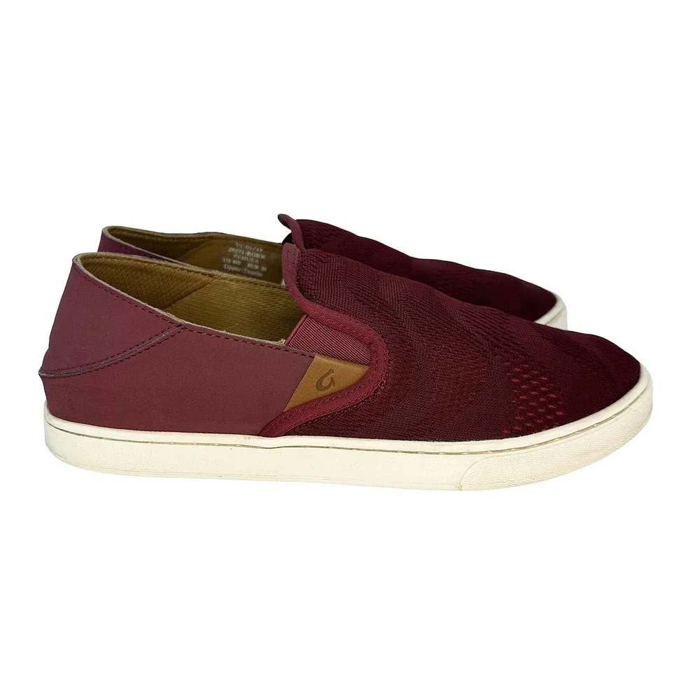 OLUKAI Pehuea Women's Breathable Slip-On Shoes • 9‎ • red wine